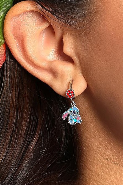 Σκουλαρίκια Lilo & Stitch Flower DISNEY Ορείχαλκο