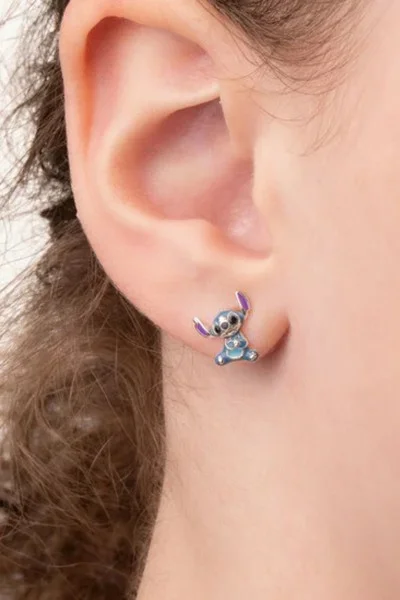 Σκουλαρίκια Lilo & Stitch DISNEY Ασήμι 925ο