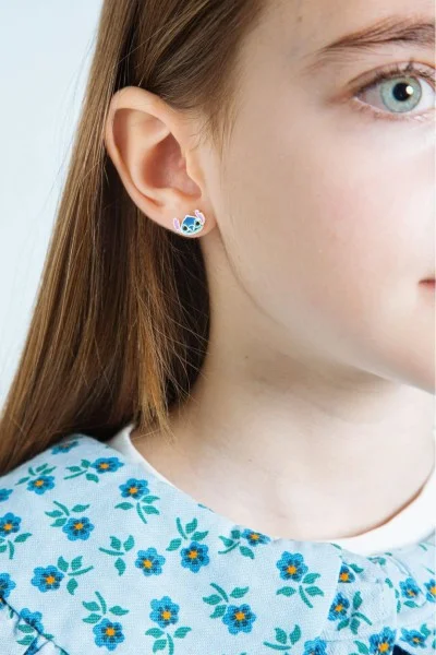 Σκουλαρίκια Lilo & Stitch DISNEY Ασήμι 925ο