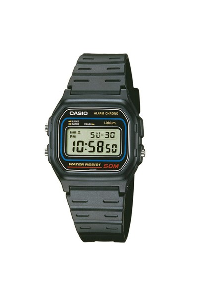 Casio Standard Black Rubber Strap W-59-1VQES