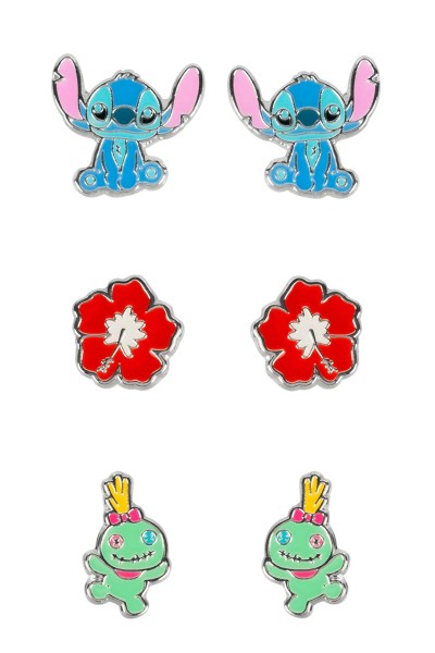 Σκουλαρίκια Lilo & Stitch 3 Set DISNEY Ορείχαλκο