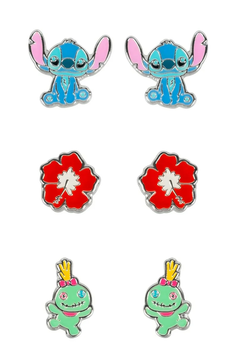 Σκουλαρίκια Lilo & Stitch 3 Set DISNEY Ορείχαλκο
