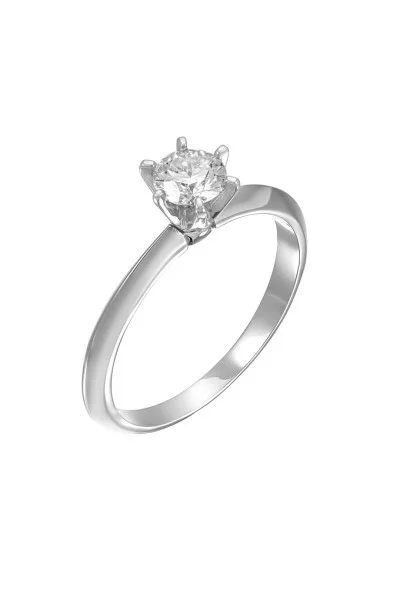 Μονόπετρο Λευκόχρυσο 18Κ Διαμάντι 0.22ct Εξάδοντο