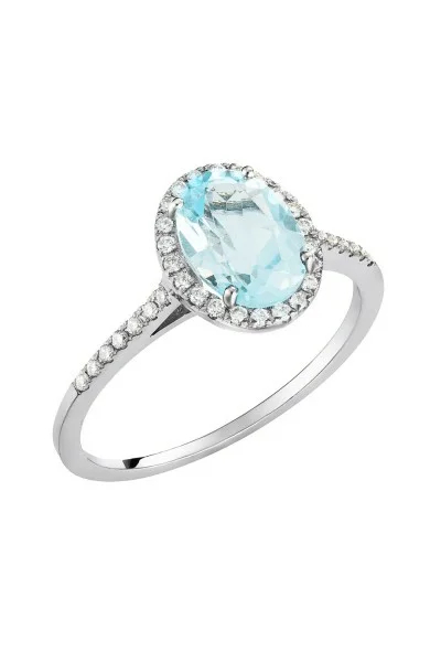 Δαχτυλίδι Λευκόχρυσο 18Κ Διαμάντι Aquamarine 1.37ct