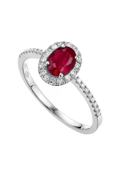 Δαχτυλίδι Λευκόχρυσο 18Κ Διαμάντι Ρουμπίνι 1.02Ct