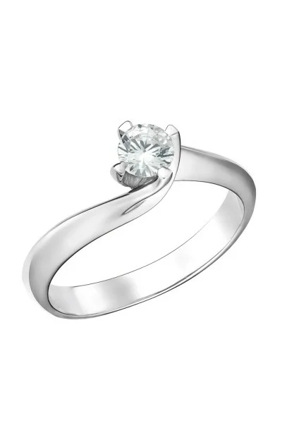 Μονόπετρο Λευκόχρυσο Φλόγα 18Κ Διαμάντι 0.45ct