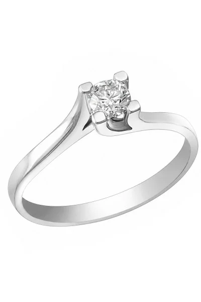 Μονόπετρο Φλόγα Λευκόχρυσο 18Κ Διαμάντι GIA 0.20ct
