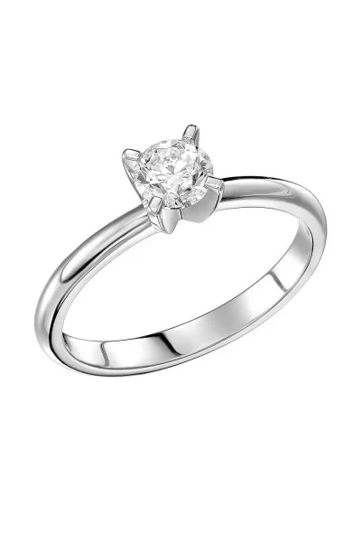 Μονόπετρο Λευκόχρυσο 18Κ Διαμάντι IGI 0.50ct
