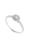 Δαχτυλίδι Λευκόχρυσο 18Κ Διαμάντι Pave Σειρέ 0.26ct