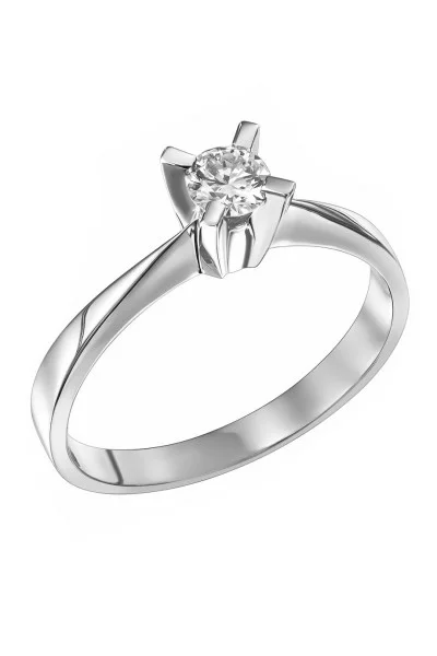 Μονόπετρο Λευκόχρυσο 18Κ Διαμάντι 0.22ct