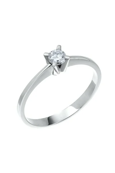 Μονόπετρο Λευκόχρυσο 18Κ Διαμάντι 0.15ct
