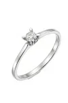 Μονόπετρο Λευκόχρυσο 18Κ Διαμάντι 0.17ct