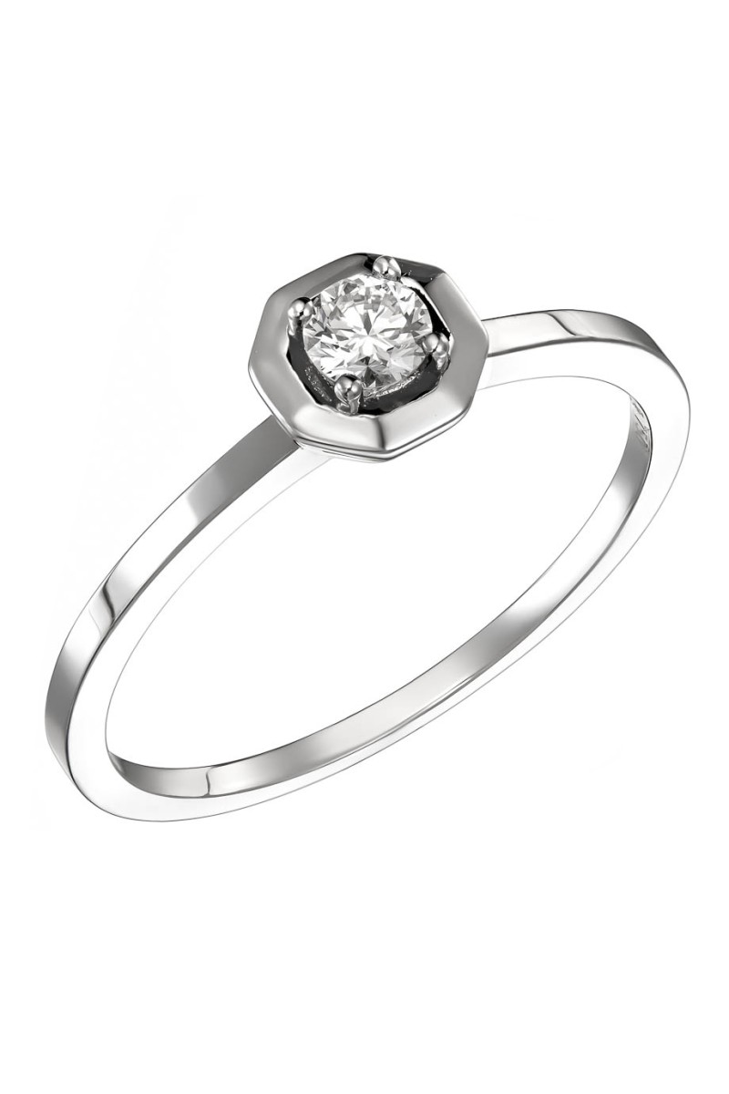 Μονόπετρο Λευκόχρυσο 18Κ Διαμάντι 0.13ct