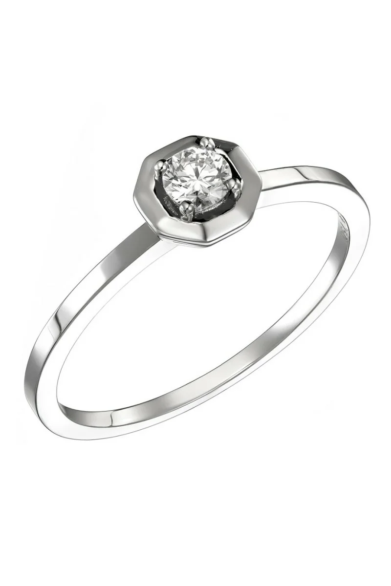 Μονόπετρο Λευκόχρυσο 18Κ Διαμάντι 0.13ct