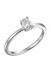 Μονόπετρο Λευκόχρυσο 18Κ Oval Cut Διαμάντι 0.26ct