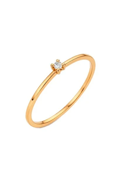 Μονόπετρο Ροζ Χρυσό 18Κ Διαμάντι Minimal 0.05ct