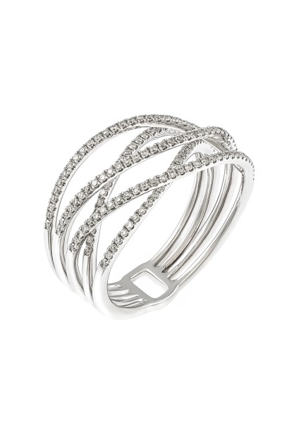 Δαχτυλίδι Λευκόχρυσο 18Κ Διαμάντι Σειρέ 0.38Ct