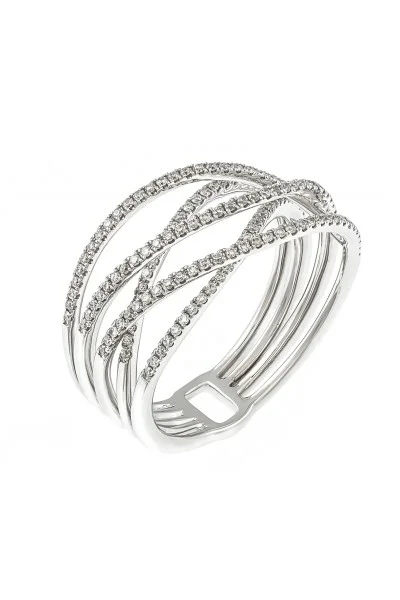 Δαχτυλίδι Λευκόχρυσο 18Κ Διαμάντι Σειρέ 0.38Ct