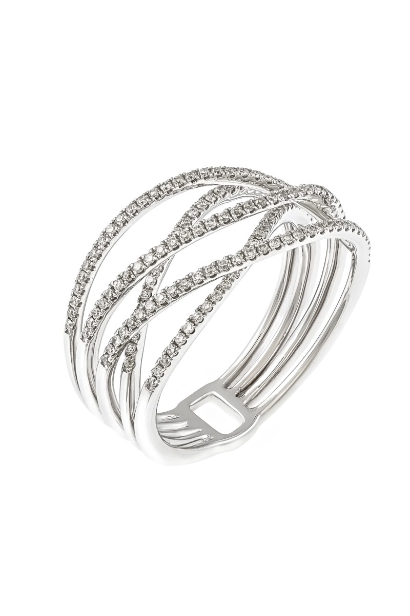 Δαχτυλίδι Λευκόχρυσο 18Κ Διαμάντι Σειρέ 0.38Ct