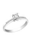 Δαχτυλίδι Λευκόχρυσο 18Κ Διαμάντι Σειρέ 0.22ct