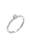Δαχτυλίδι Λευκόχρυσο 18Κ Διαμάντι Σειρέ 0.24ct