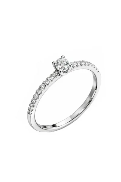 Δαχτυλίδι Λευκόχρυσο 18Κ Διαμάντι Σειρέ 0.24ct