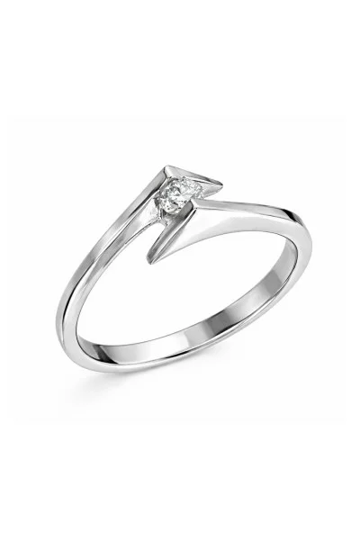 Δαχτυλίδι Λευκόχρυσο 18Κ Διαμάντι 0.17ct
