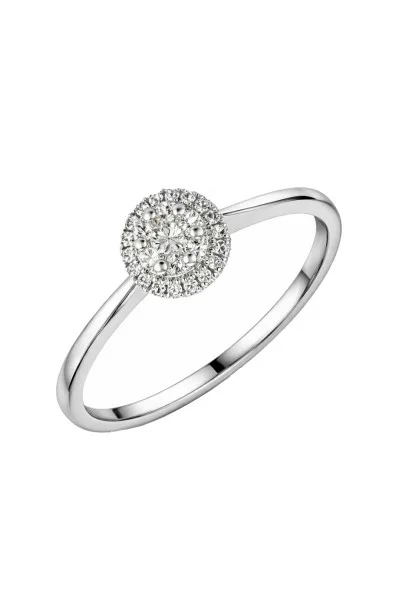 Δαχτυλίδι Λευκόχρυσο 18Κ Διαμάντι Pave 0.20ct