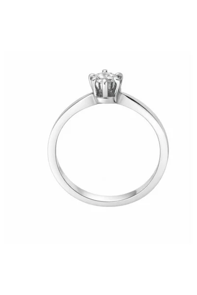Δαχτυλίδι Μονόπετρο Λευκόχρυσο 18Κ Διαμάντι 0.18ct