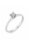 Δαχτυλίδι Λευκόχρυσο 18Κ Διαμάντι Pave 0.04ct