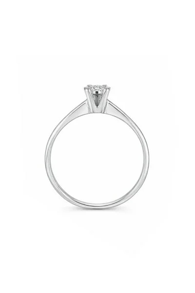 Δαχτυλίδι Λευκόχρυσο 18Κ Διαμάντι Pave 0.05ct