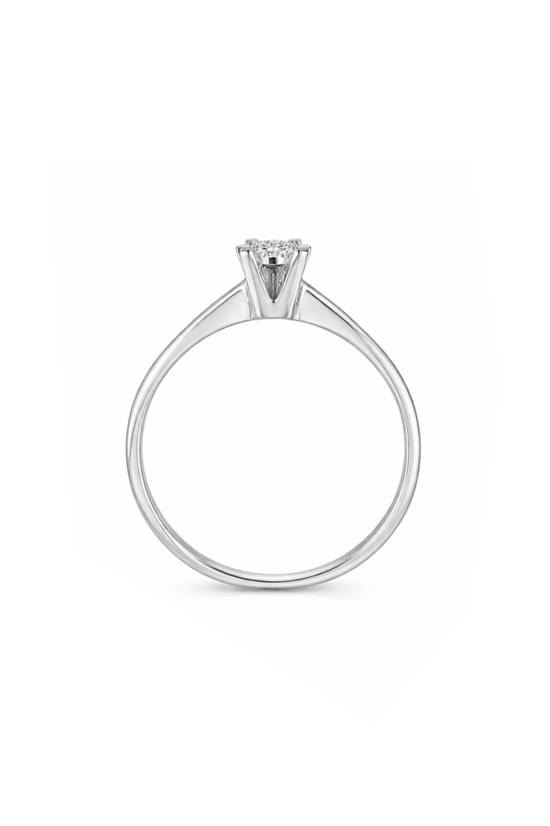 Δαχτυλίδι Λευκόχρυσο 18Κ Διαμάντι Pave 0.05ct