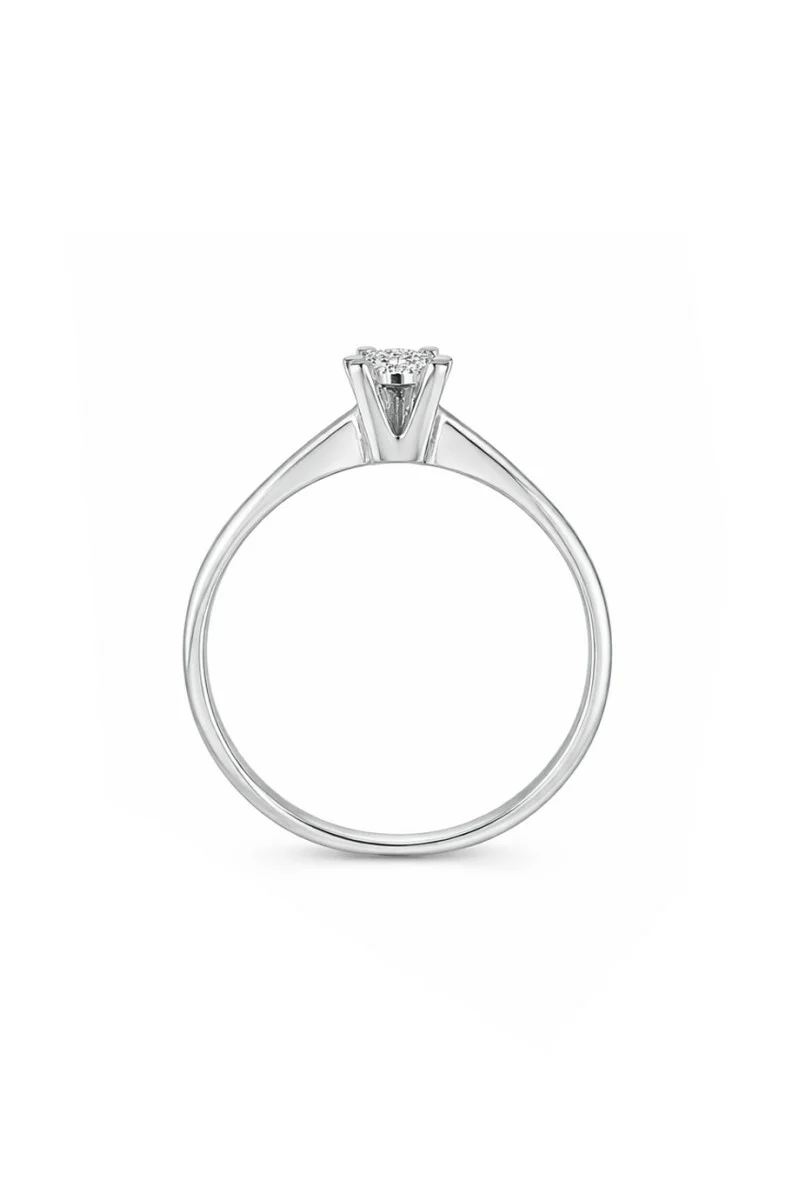 Δαχτυλίδι Λευκόχρυσο 18Κ Διαμάντι Pave 0.05ct
