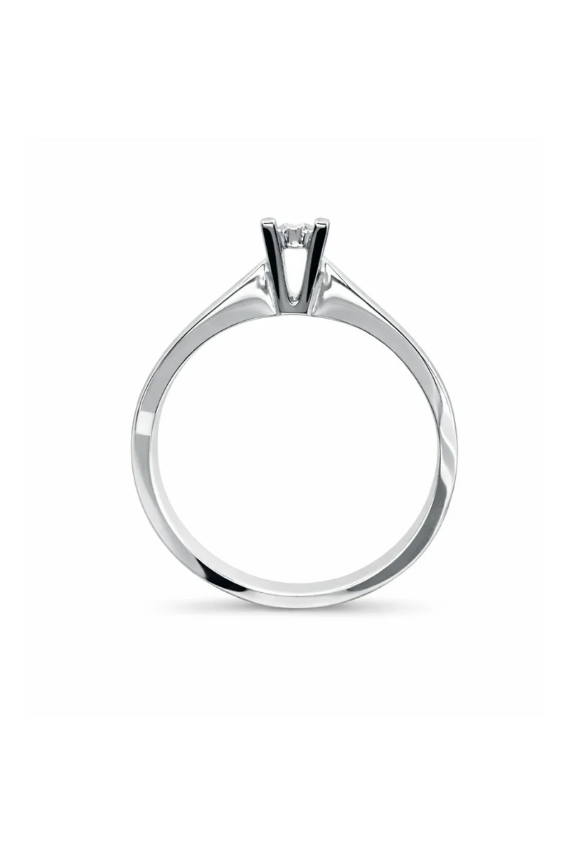 Δαχτυλίδι Λευκόχρυσο 18Κ Διαμάντι Pave 0.04ct