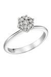 Δαχτυλίδι Λευκόχρυσο 18Κ Διαμάντι Pave 0.22ct