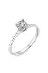 Δαχτυλίδι Λευκόχρυσο 18Κ Διαμάντι Pave 0.13ct
