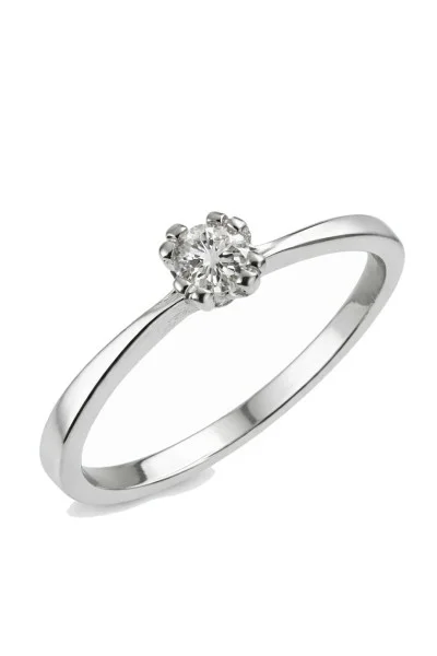 Δαχτυλίδι Μονόπετρο Λευκόχρυσο 18Κ Διαμάντι 0.27ct