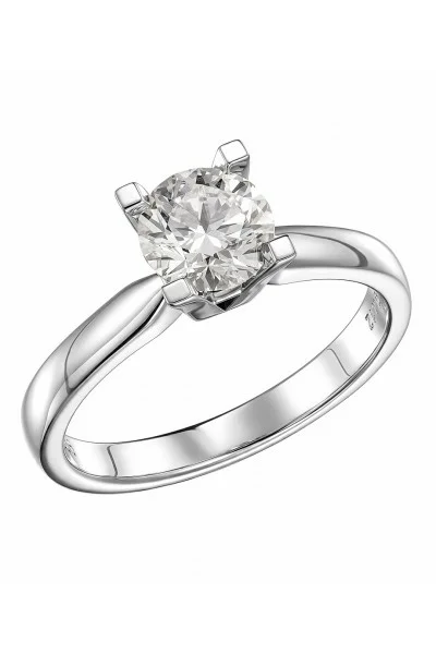 Δαχτυλίδι Λευκόχρυσο 14Κ με Lab-Grown IGI Διαμάντι 1.05ct