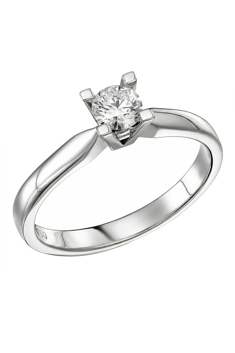 Μονόπετρο Λευκόχρυσο 18Κ Διαμάντι GIA 0.32ct