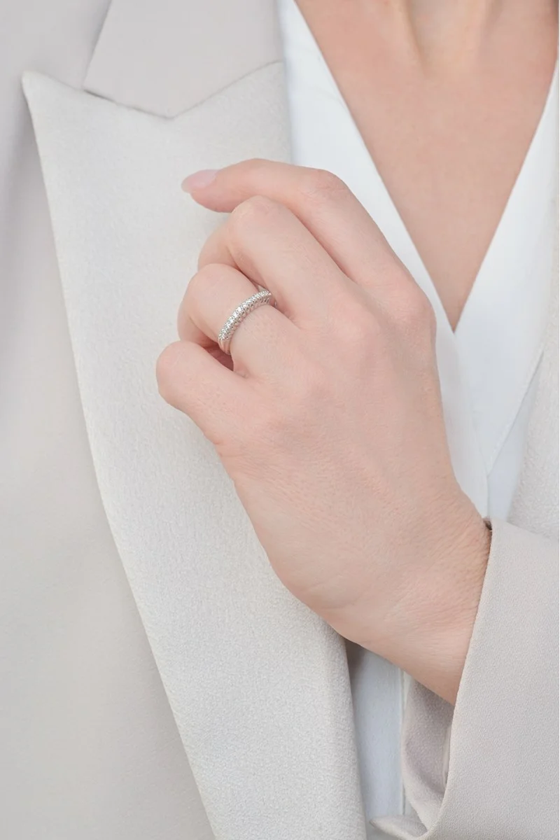 Δαχτυλίδι Λευκόχρυσο 18Κ Διαμάντι Σειρέ 0.19Ct