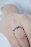 Δαχτυλίδι Λευκόχρυσο 18Κ Διαμάντι Σειρέ 0.19Ct