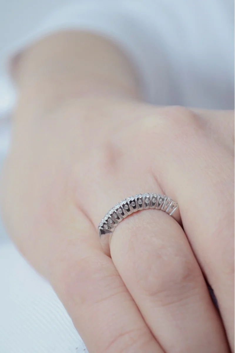 Δαχτυλίδι Λευκόχρυσο 18Κ Διαμάντι Σειρέ 0.19Ct