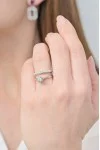 Δαχτυλίδι Λευκόχρυσο 18Κ Διαμάντι Σειρέ 0.19Ct
