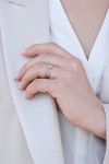 Δαχτυλίδι Λευκόχρυσο 18Κ Διαμάντι Pave 0.12ct