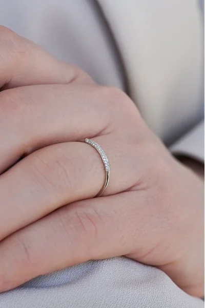 Δαχτυλίδι Λευκόχρυσο 18Κ Διαμάντι Σειρέ 0.11Ct