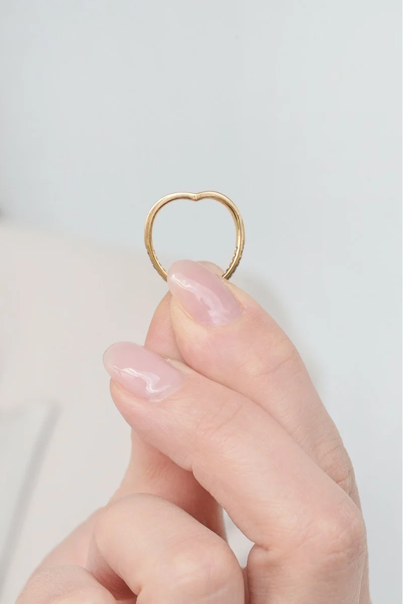 Δαχτυλίδι Heart Ροζ Χρυσό 18Κ Heart Ρουμπίνια 0.17Ct