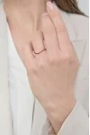 Δαχτυλίδι Heart Ροζ Χρυσό 18Κ Heart Ρουμπίνια 0.17Ct