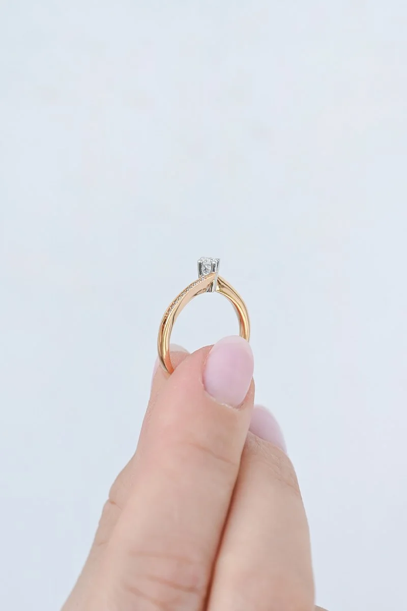 Μονόπετρο Ροζ Χρυσό 18Κ Διαμάντι 0.22ct