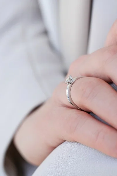 Δαχτυλίδι Λευκόχρυσο 18Κ Μονόπετρο 0.25ct