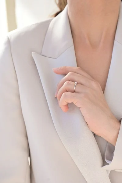 Μονόπετρο Λευκόχρυσο 18Κ Διαμάντι Minimal 0.10ct